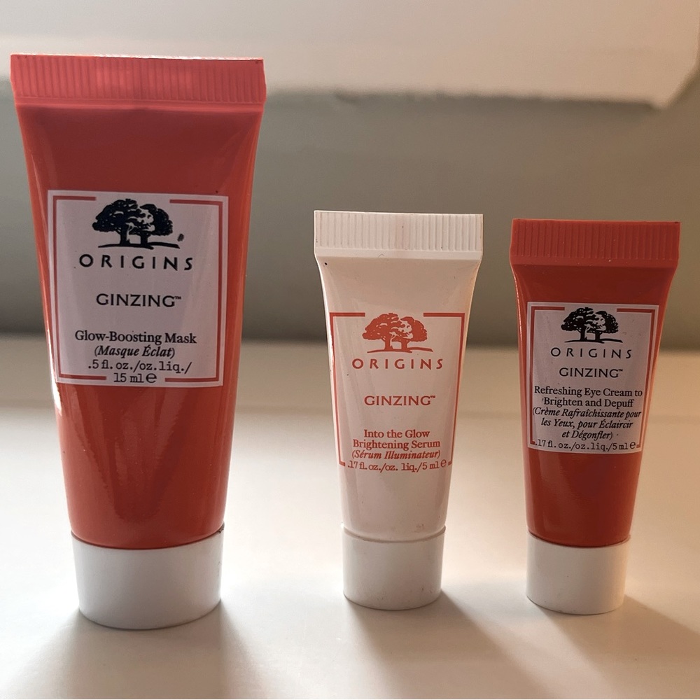 Origins Ginzing set of 3 trial size products